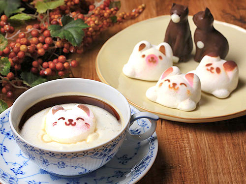 猫マシュマロと可愛い猫チョコセット
